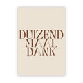 Dubbele wenskaart | Duizendmaal dank
