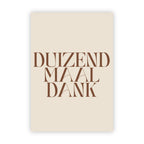 Dubbele wenskaart | Duizendmaal dank