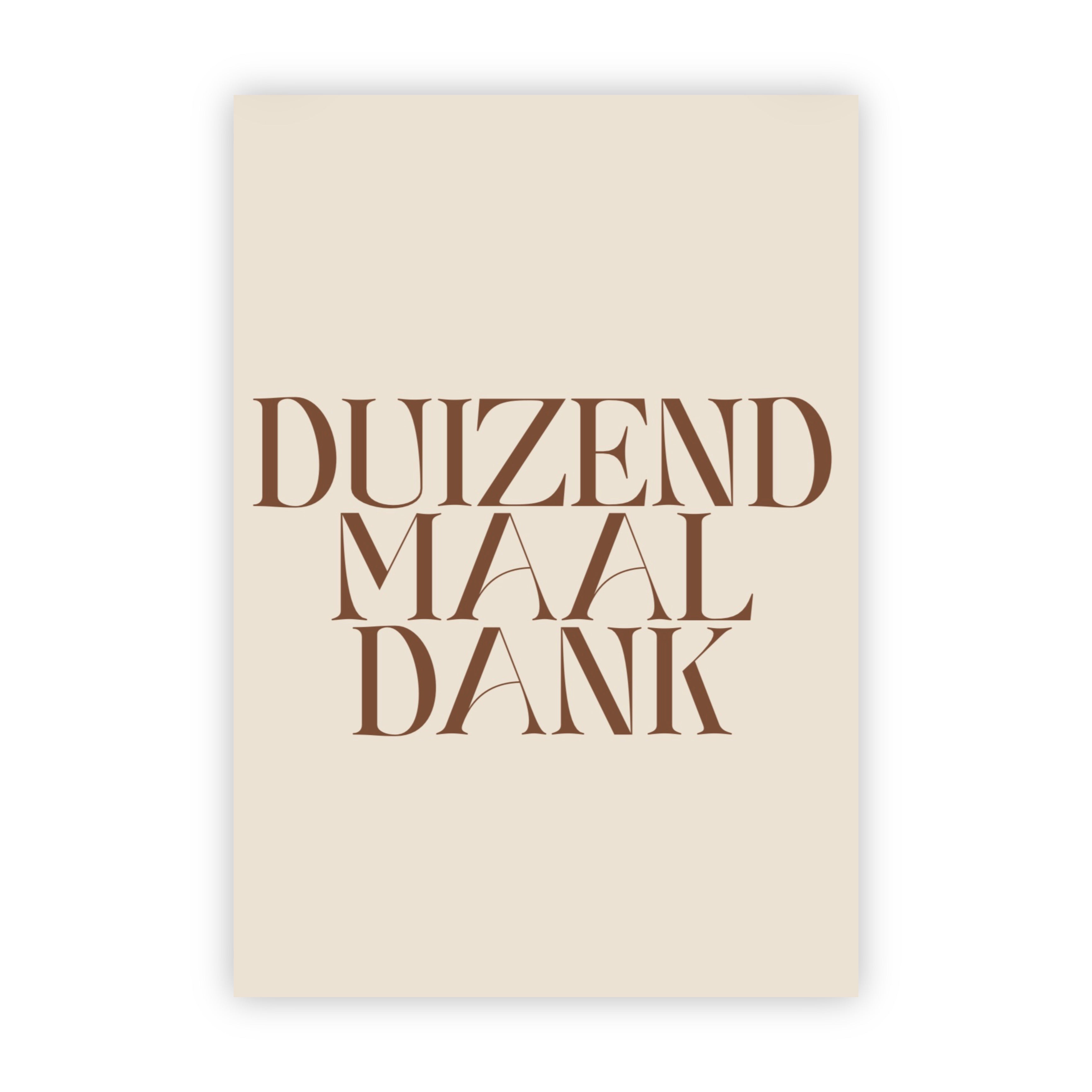 Dubbele wenskaart | Duizendmaal dank