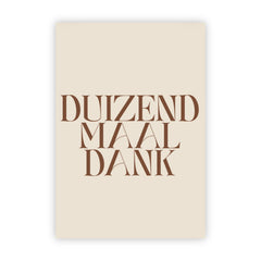 Dubbele wenskaart | Duizendmaal dank