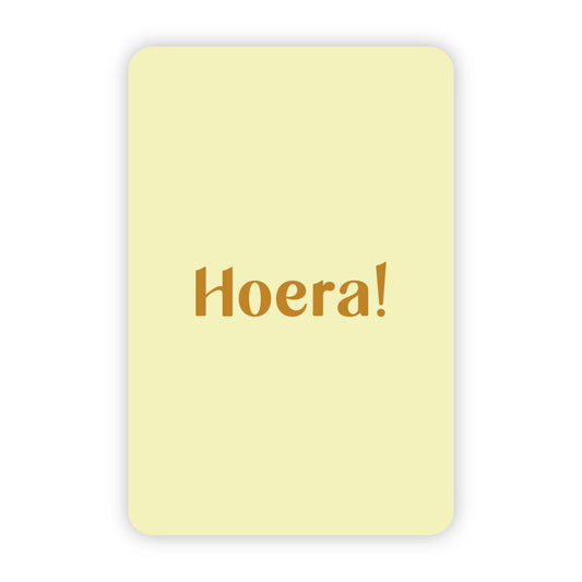 Wenskaart | Hoera goudfolie