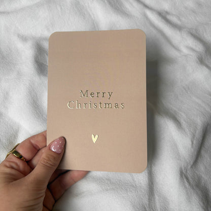 Kerstkaart goudfolie | Merry Christmas