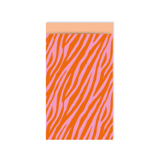 Cadeauzakjes | Zebra pink 5 stuks | 12 x 19 cm