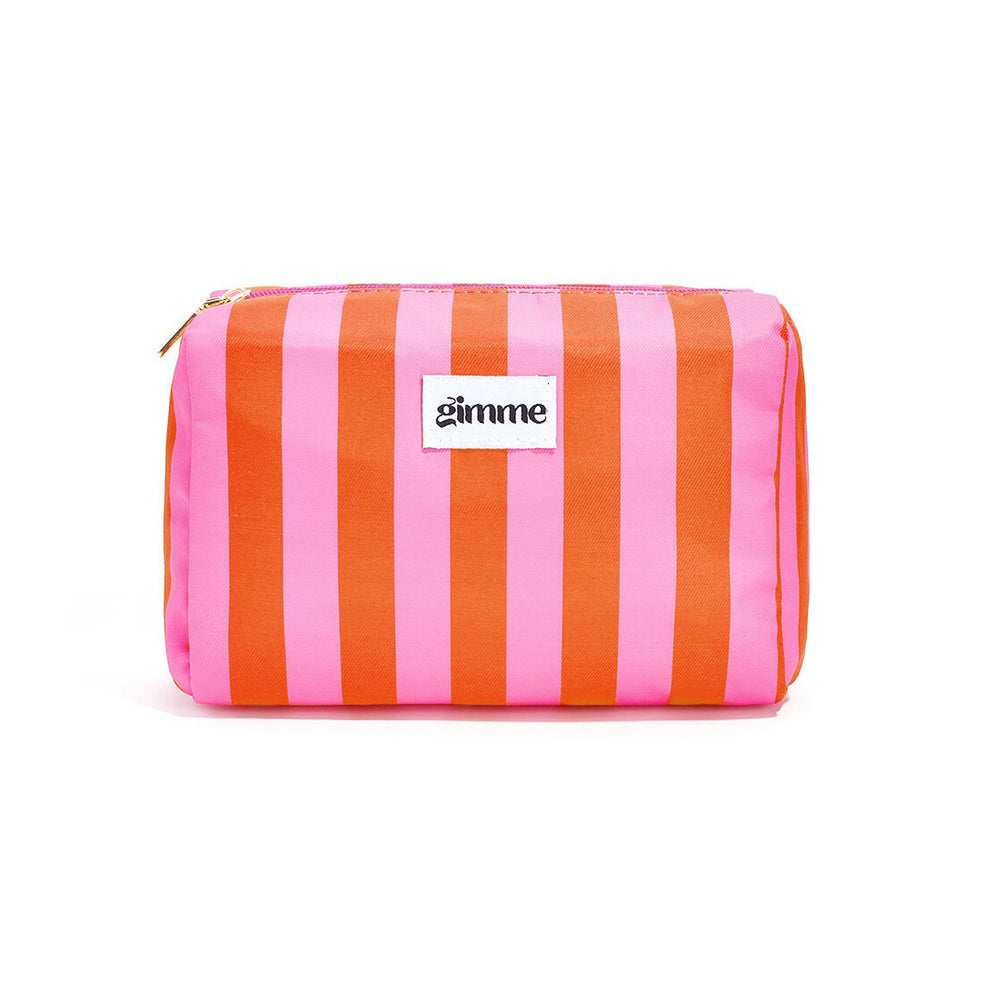 Toilettas | Roze/ oranje strepen