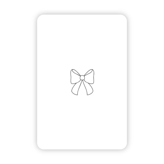 Minikaart | Blanco strikje