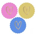 Cadeaustickers | Hartjes 10 stuks goudfolie