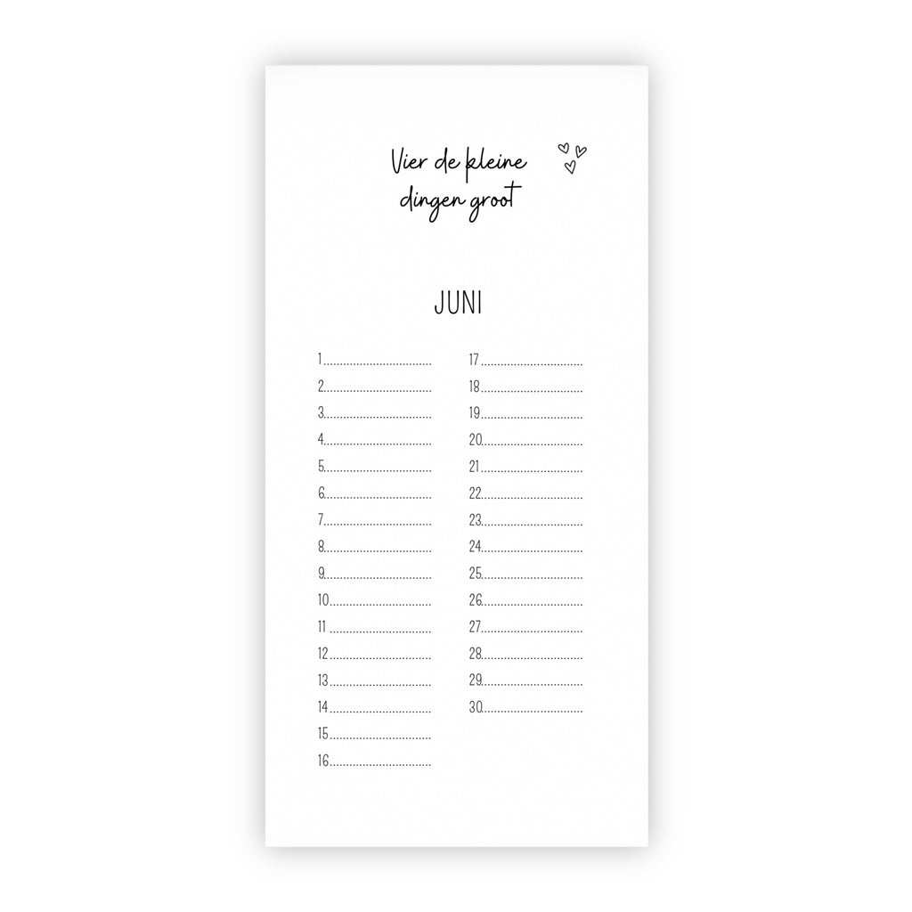 Verjaardagskalender | Taart, slingers en een lach