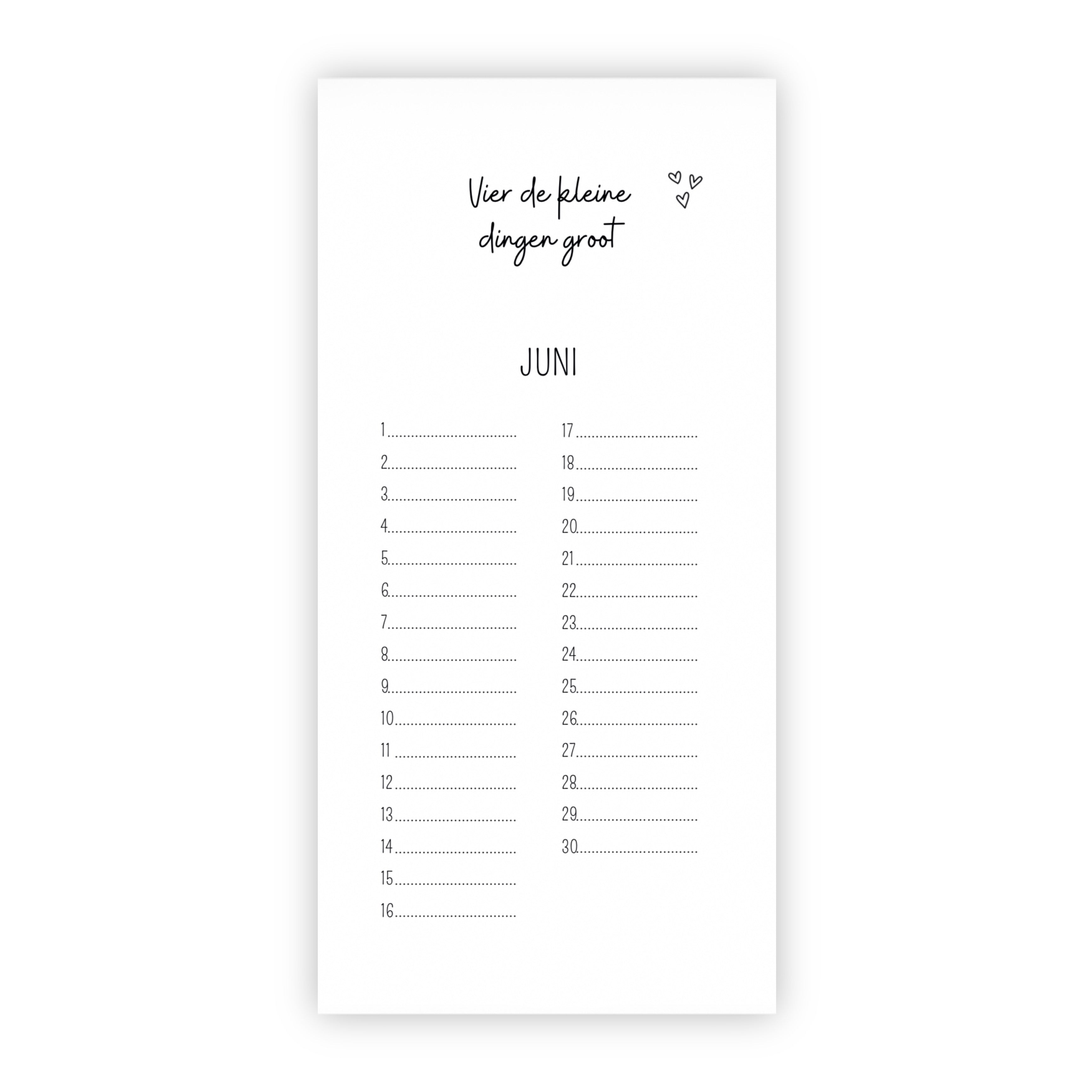 Verjaardagskalender | Taart, slingers en een lach