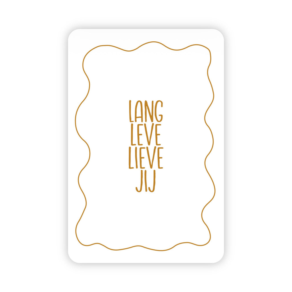 Wenskaart | Lang leve lieve jij goudfolie
