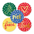 Cadeaustickers | Sint 10 stuks goudfolie