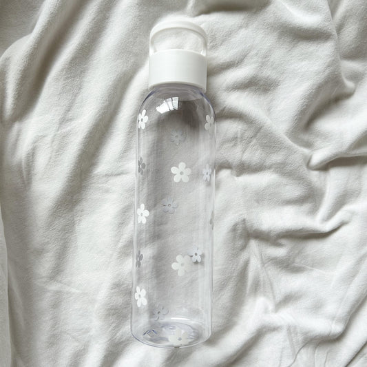 Waterfles | Bloemetjes wit