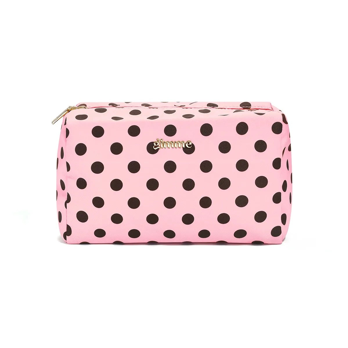 Toilettas | Polkadots roze bruin