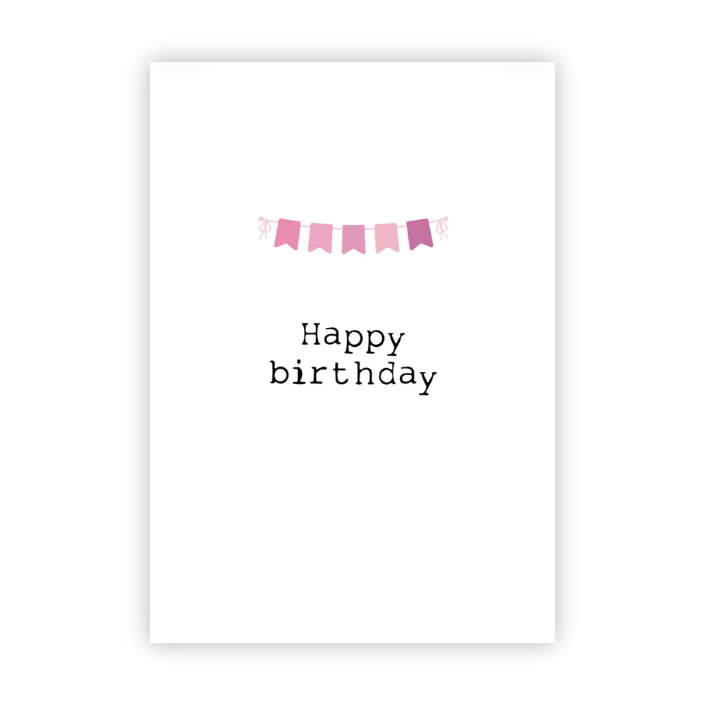 Dubbele wenskaart | Happy birthday