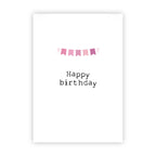Dubbele wenskaart | Happy birthday