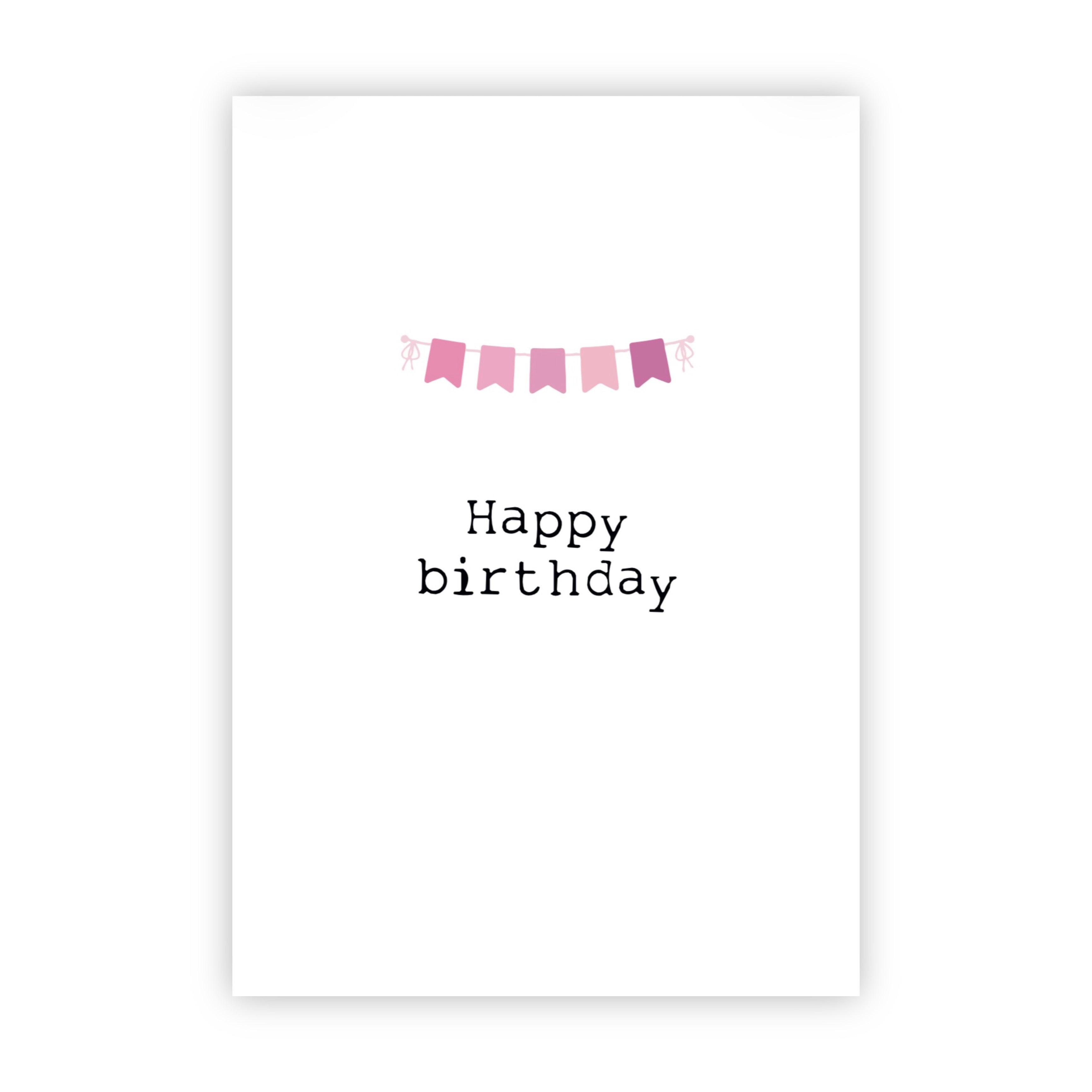 Dubbele wenskaart | Happy birthday