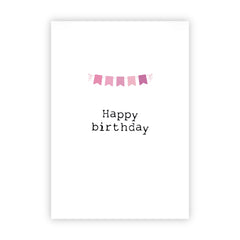 Dubbele wenskaart | Happy birthday