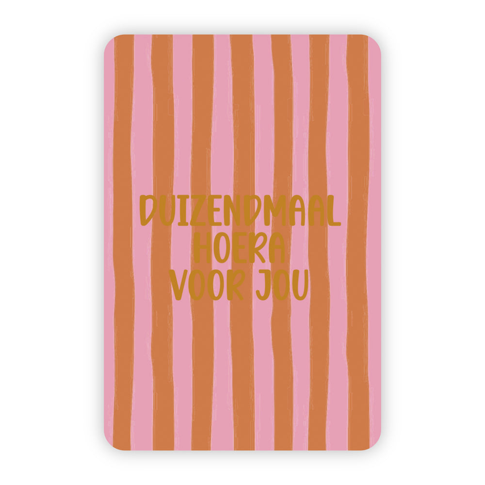 Wenskaart | Duizendmaal hoera voor jou goudfolie