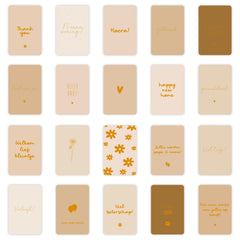 Wenskaarten | Set van 20 met goudfolie