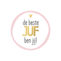 Cadeaustickers | De beste juf ben jij 10 stuks goudfolie