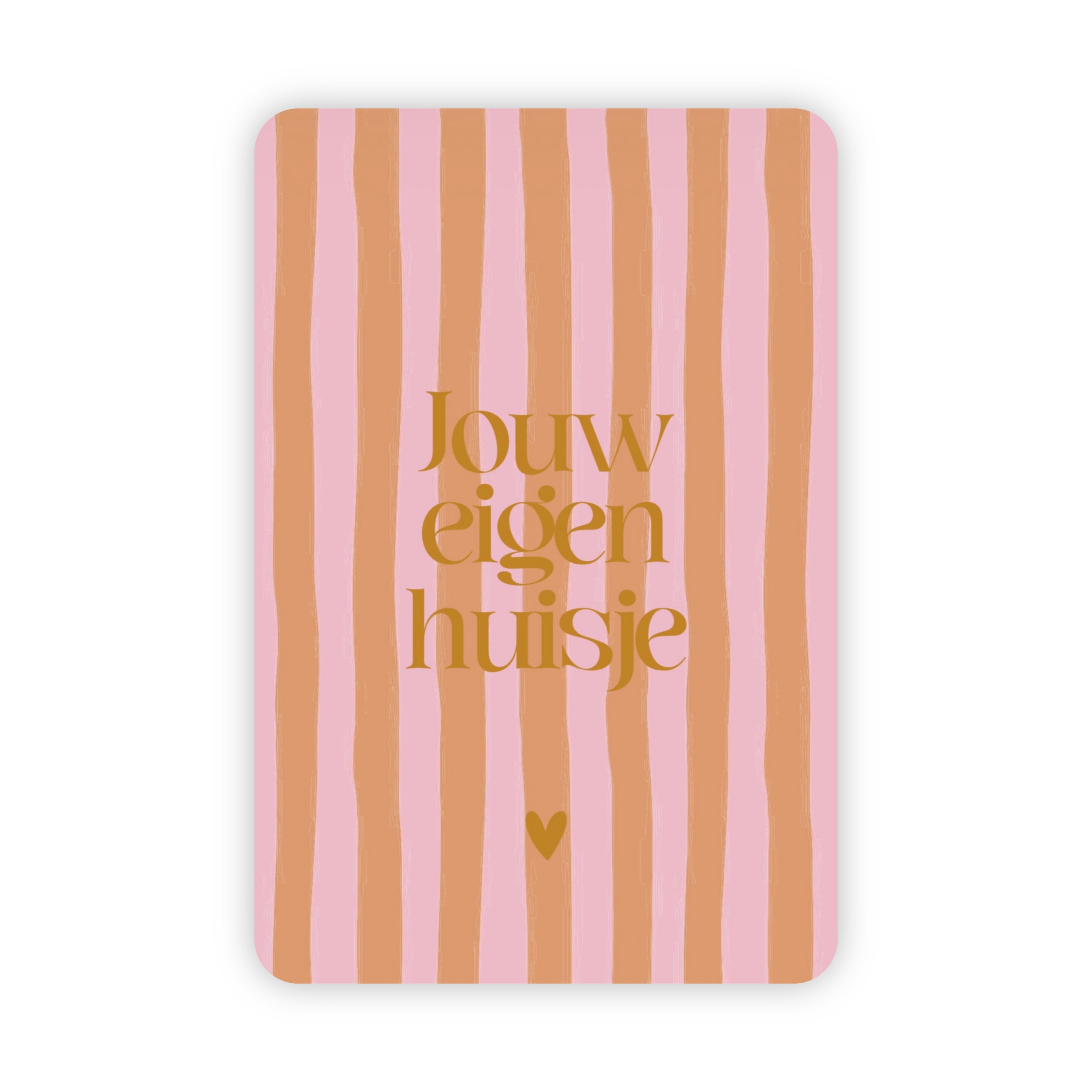 Wenskaart | Jouw eigen huisje goudfolie