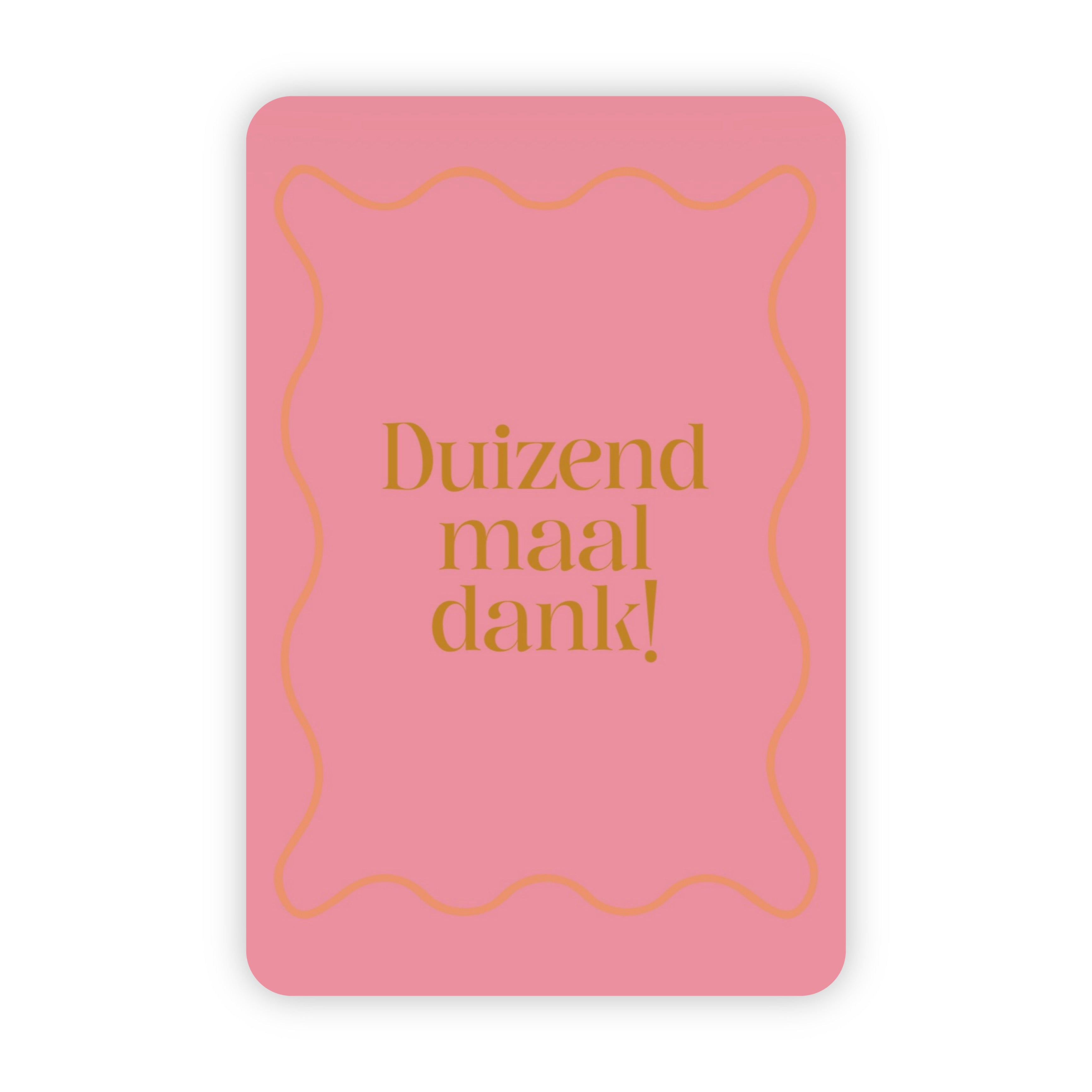 Wenskaart | Duizendmaal dank goudfolie