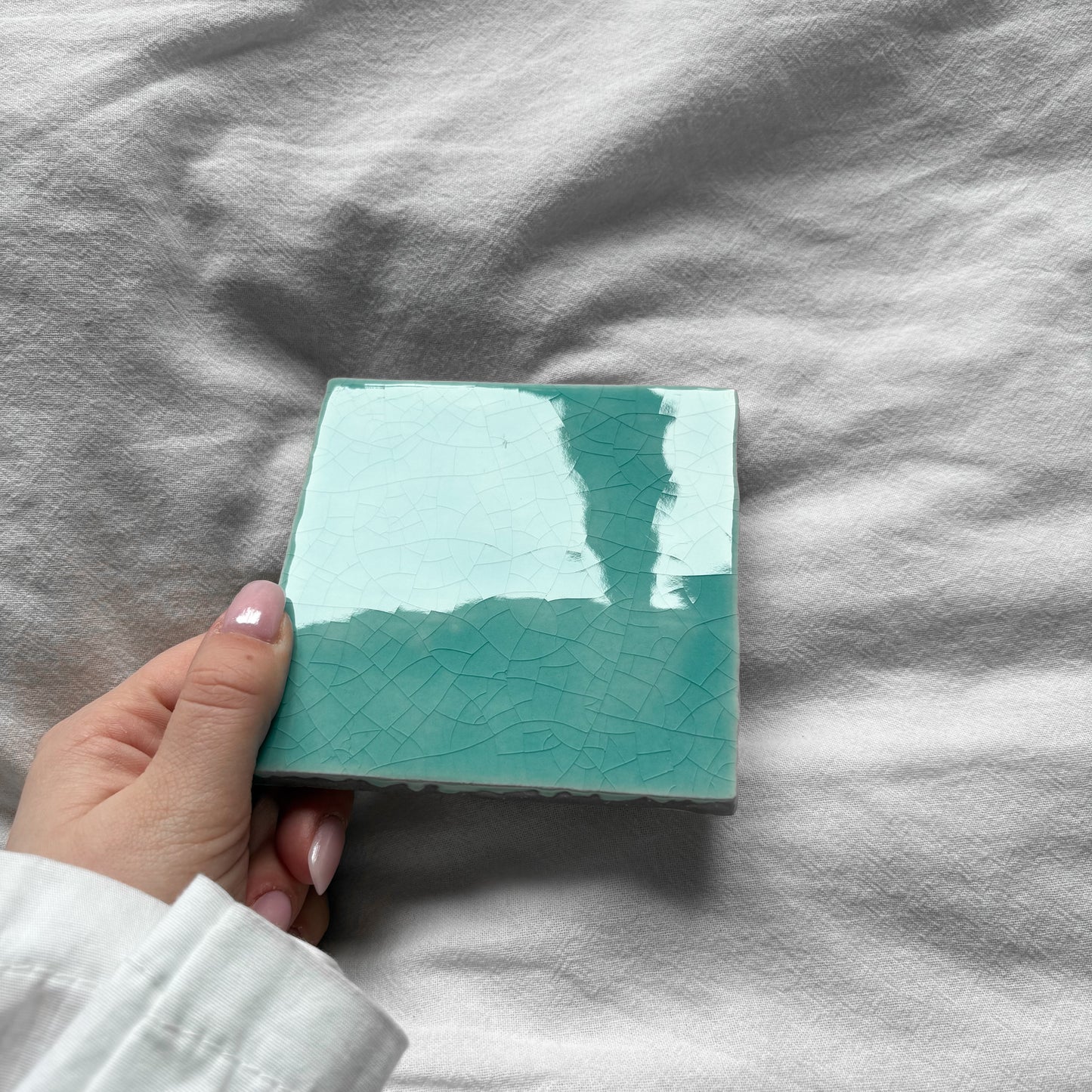 Tegeltje | Mint/ blauw - personaliseer