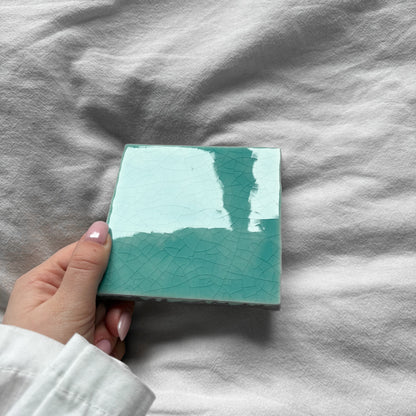 Tegeltje | Mint/ blauw - personaliseer