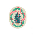 Cadeaustickers | Kerstbomen 10 stuks goudfolie