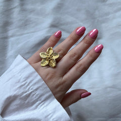 Ring | Iris goud