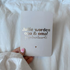 Wenskaart | Jullie worden opa & oma goudfolie