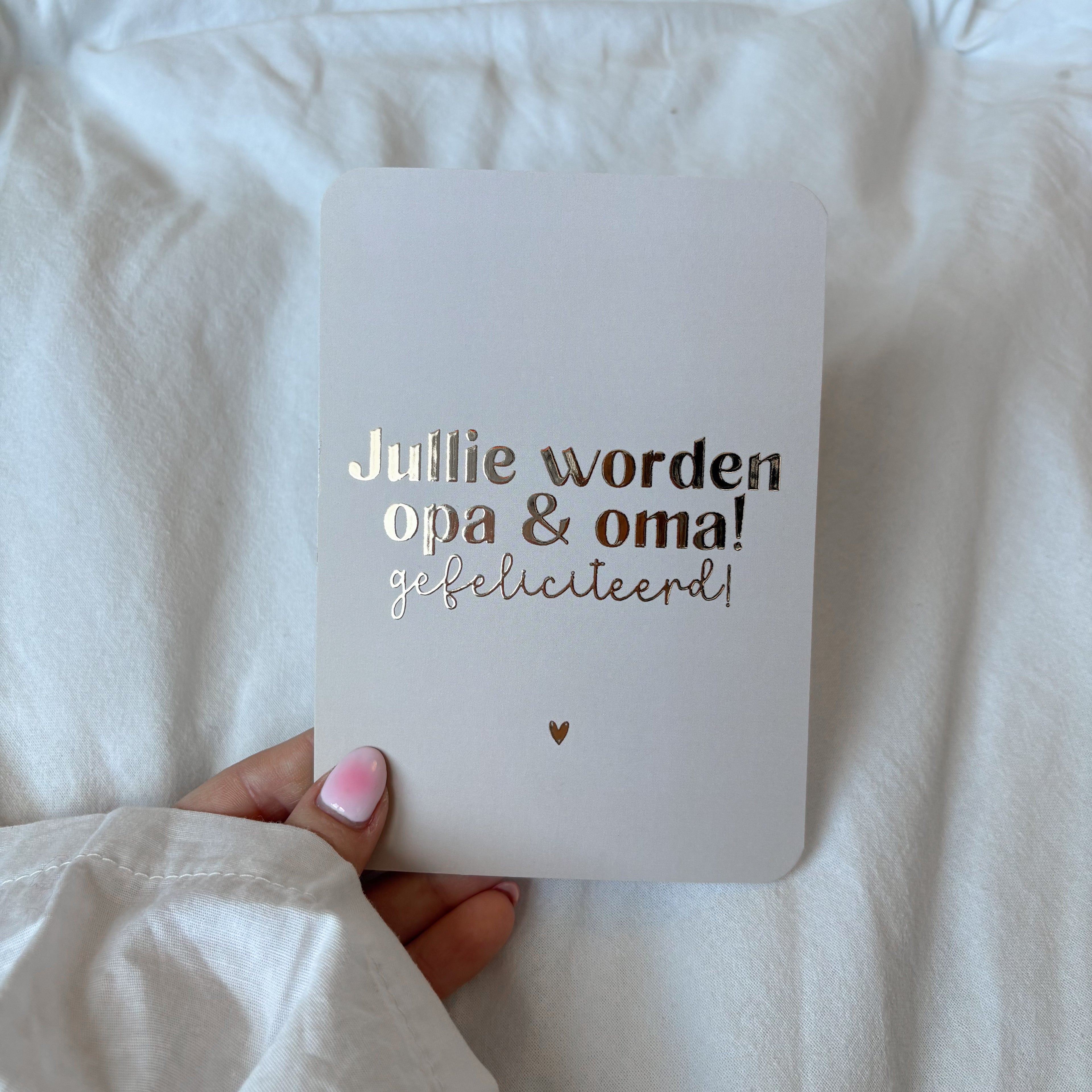 Wenskaart | Jullie worden opa & oma goudfolie