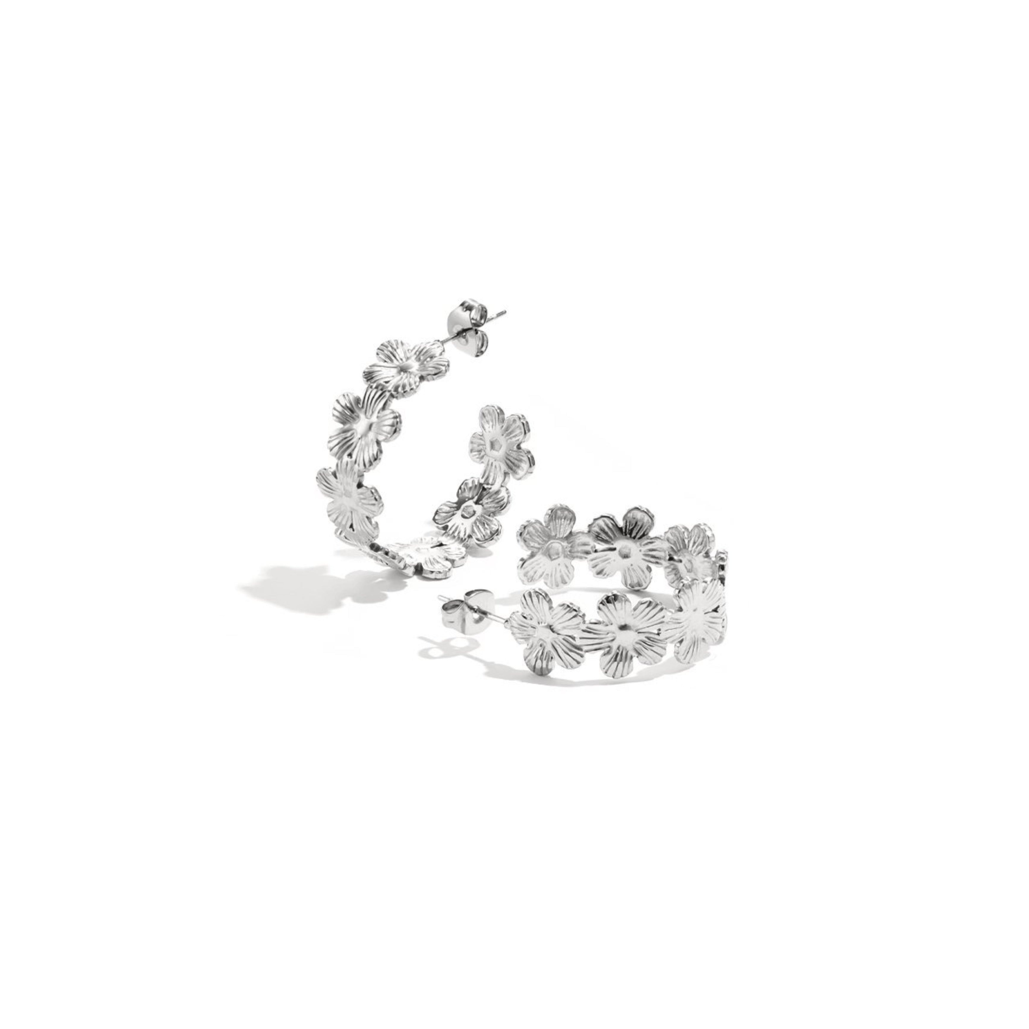 Oorbellen | Fleur zilver