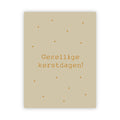 Dubbele kerstkaart goudfolie | Gezellige kerstdagen