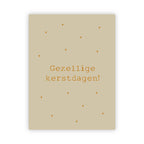 Dubbele kerstkaart goudfolie | Gezellige kerstdagen