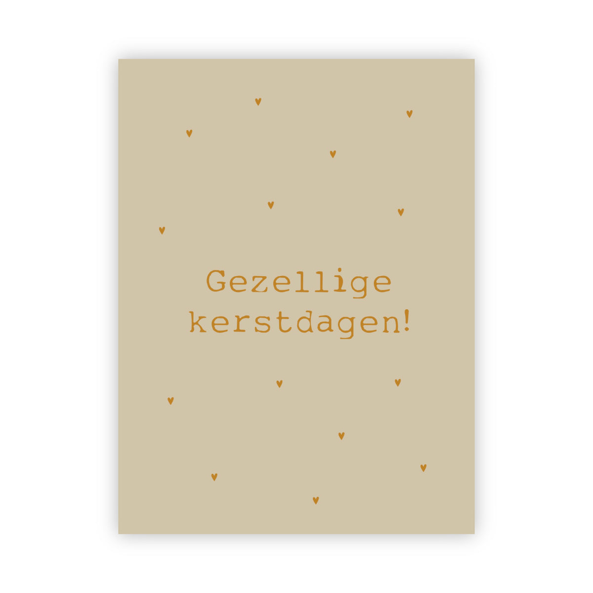 Dubbele kerstkaart goudfolie | Gezellige kerstdagen