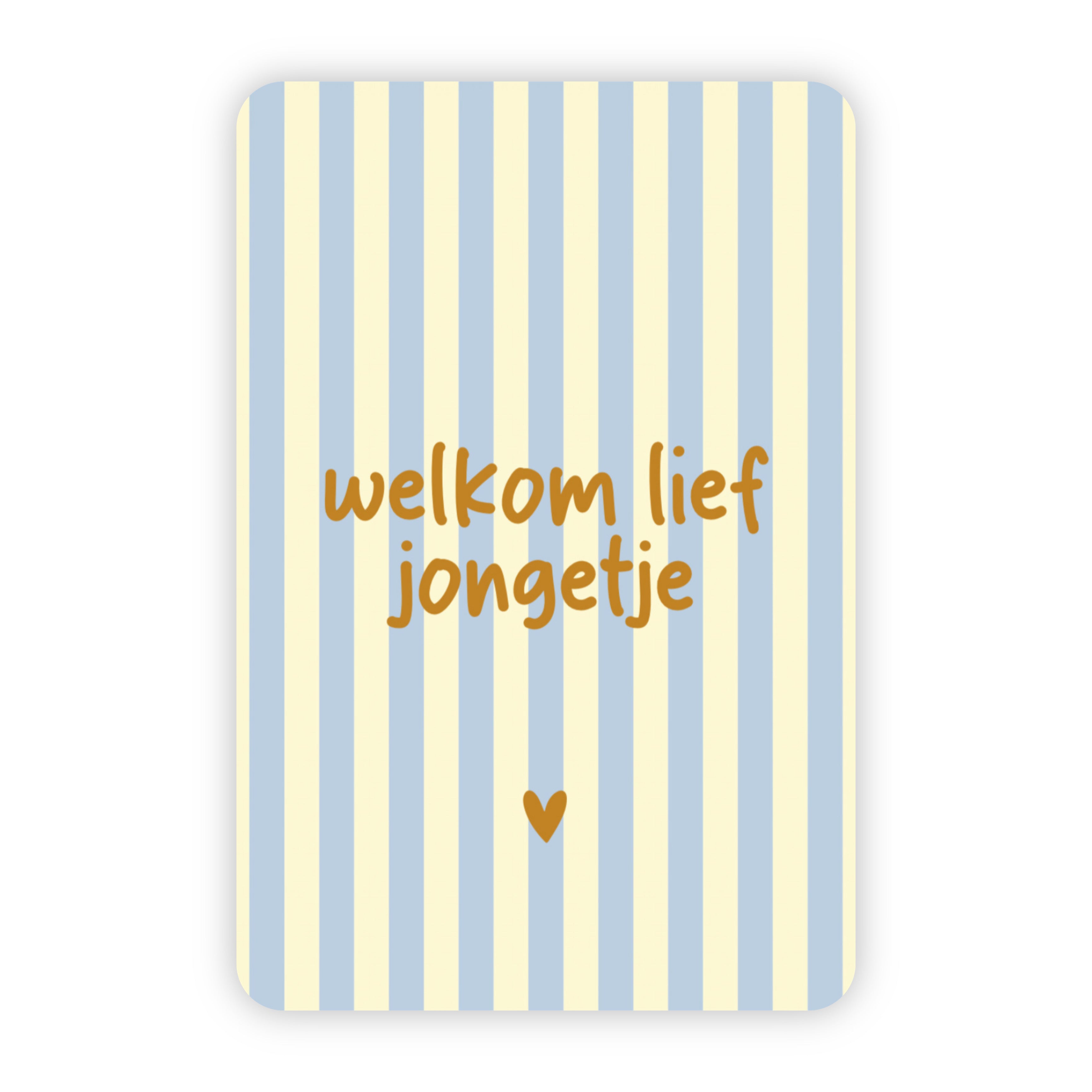 Wenskaart | Welkom lief jongetje goudfolie