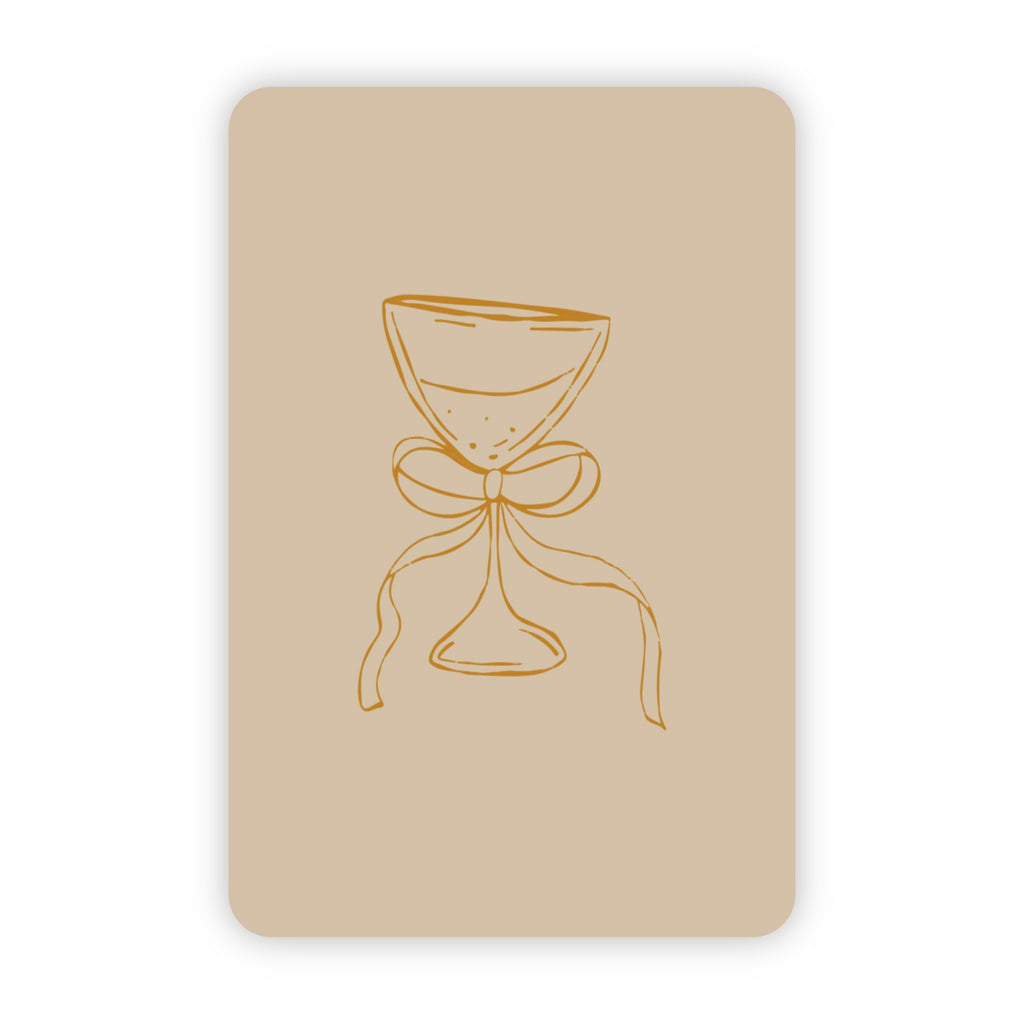 Wenskaart | Blanco cocktail goudfolie