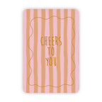 Wenskaarten | Set van 20 met goudfolie | Streepjescollectie