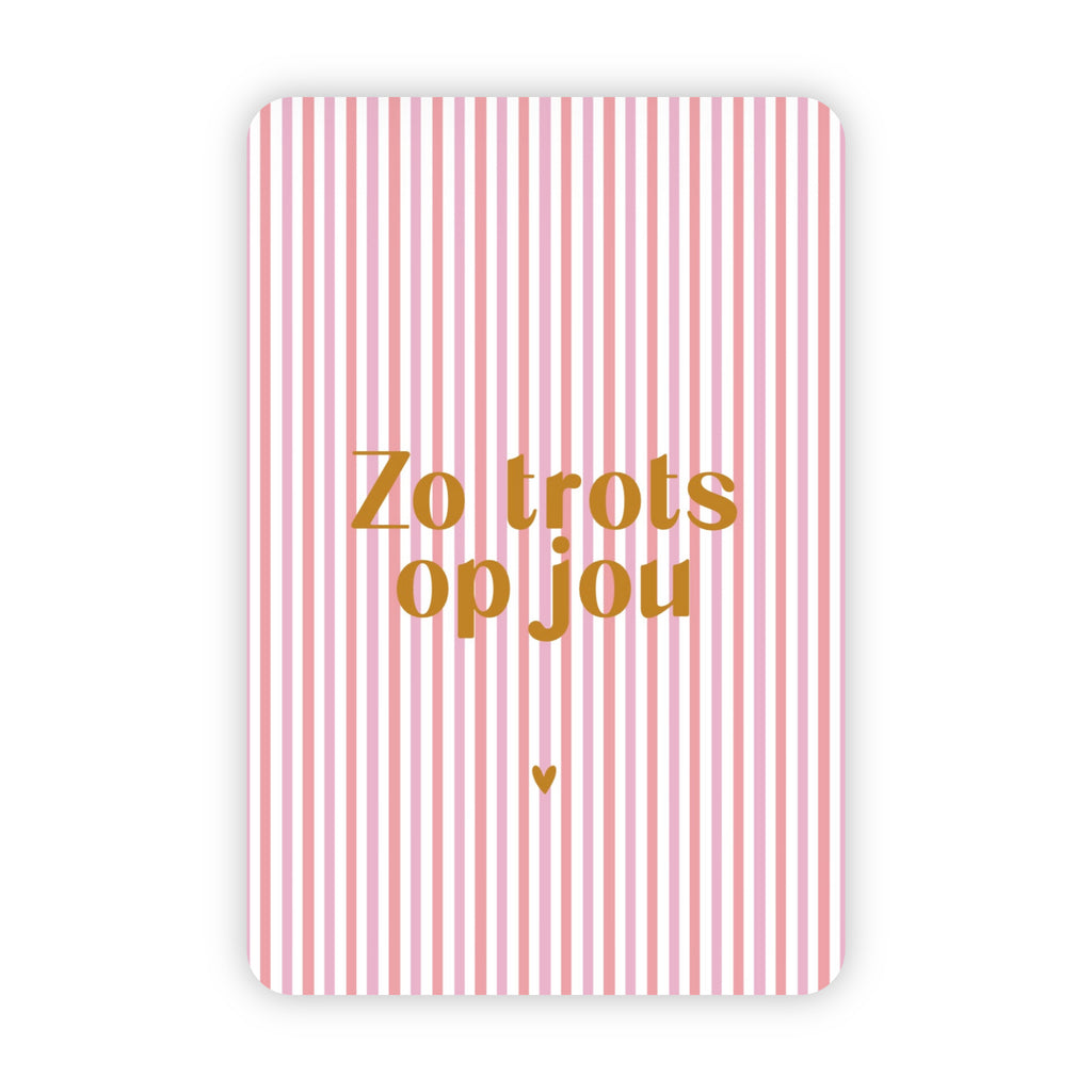 Wenskaarten | Set van 20 met goudfolie | Streepjescollectie