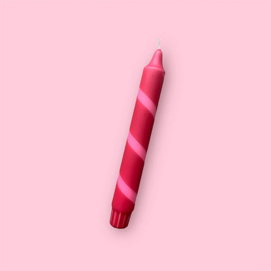 Kaarsen | Roze swirl