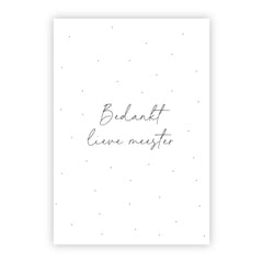 Wenskaart | Bedankt lieve meester