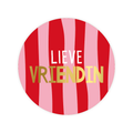 Cadeaustickers | Lieve vriendin 10 stuks goudfolie