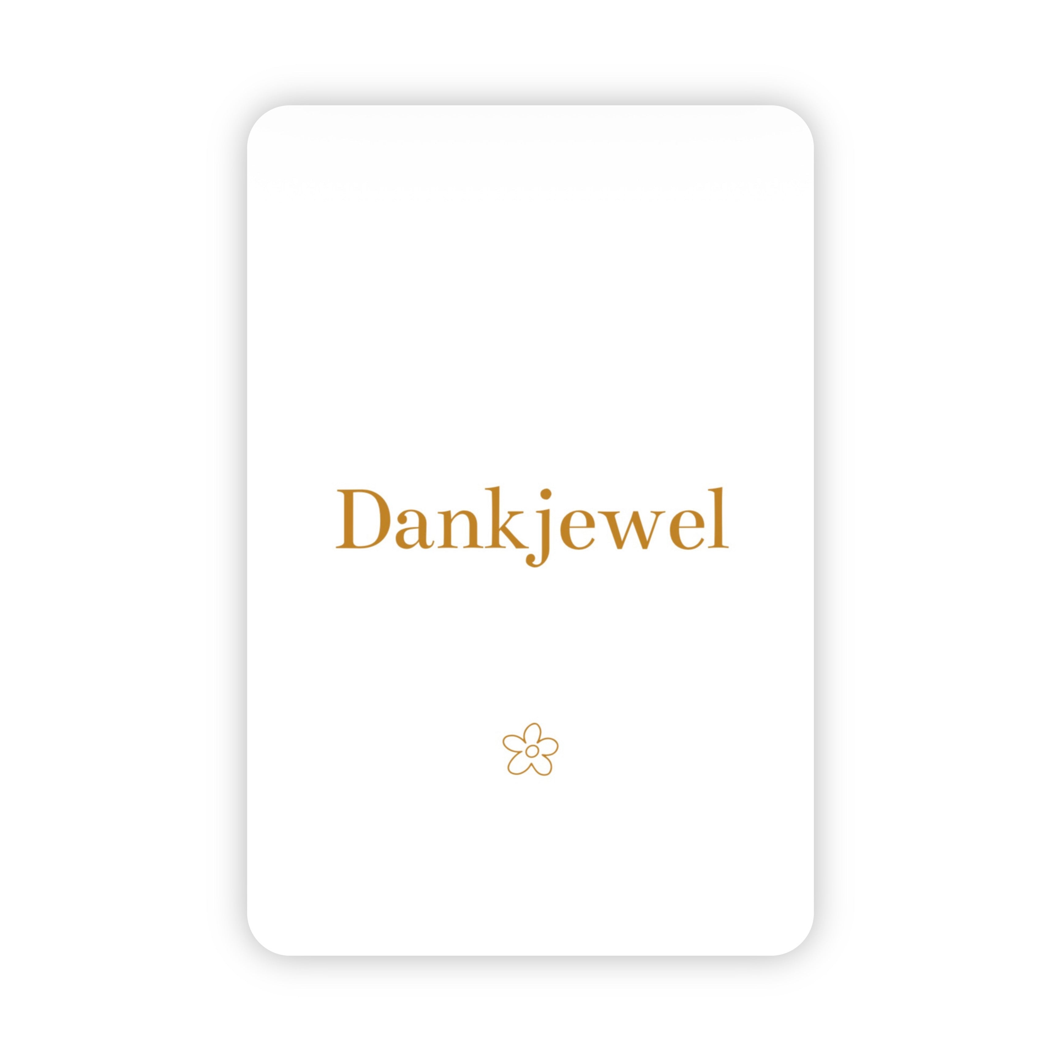 Wenskaart | Dankjewel goudfolie