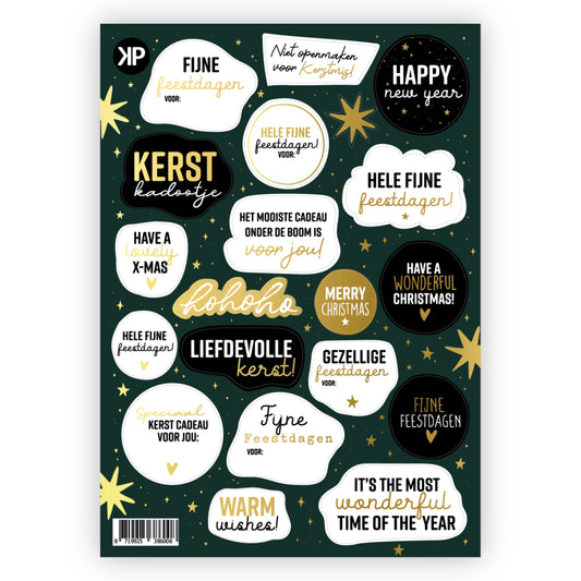 Stickervel | Kerst goudfolie