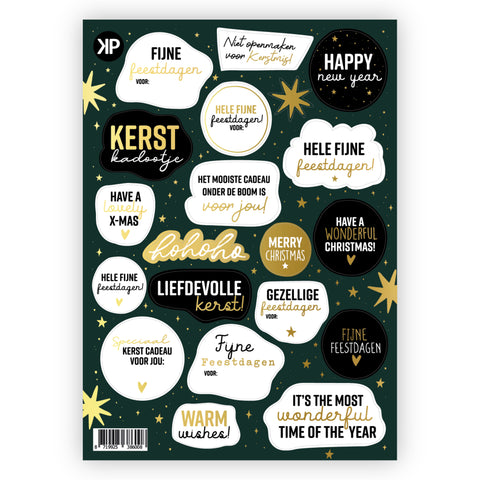 Stickervel | Kerst goudfolie
