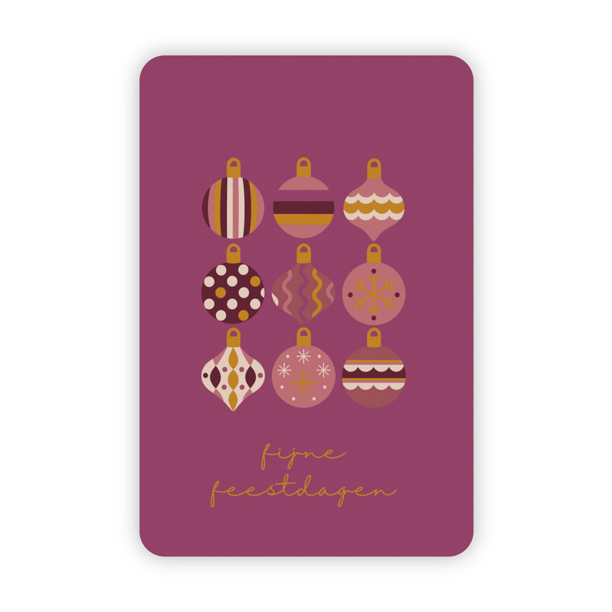 Kerstkaarten | Set van 20 met goudfolie