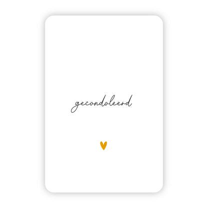 Wenskaart | Gecondoleerd