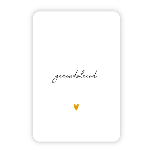 Wenskaart | Gecondoleerd