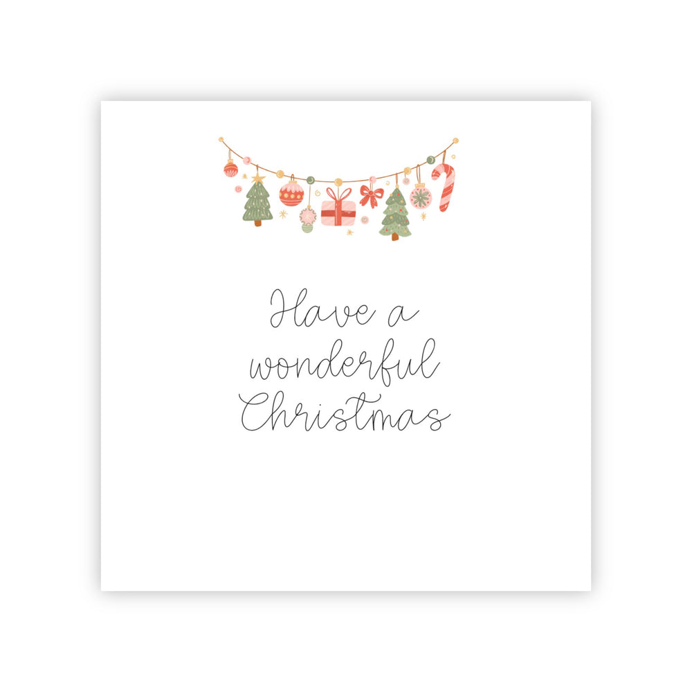 Dubbele kerstkaart | Have a wonderful Christmas