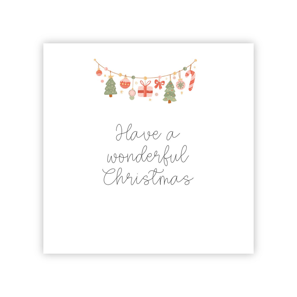 Dubbele kerstkaart | Have a wonderful Christmas